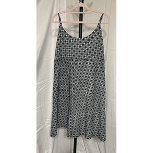 Madison Leigh Women Black Polka Dot Midi‎ Dress Babydoll Empire Waist Zip 10